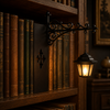 Ember — the classic lantern, installed between books
